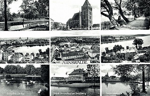 Arnswalde -- 9 Stadtansichten um 1930