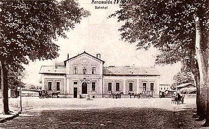 Arnswalde --  Der Bahnhof um 1910