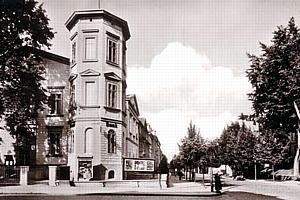 Arnswalde -- Bahnhofstra&szlig;e um 1930