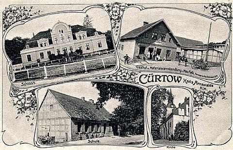 K&uuml;rtow/Nm -- 4 Dorfansichten um 1900