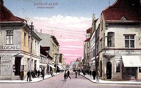 Arnswalde/Nm -- Blick in die Steintorstra&szlig;e