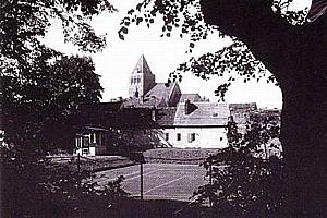 Arnswalde/Nm -- Blick &uuml;ber Tennisplatz