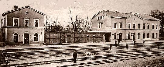 Driesen -- Bahnhof Vordamm um 1900