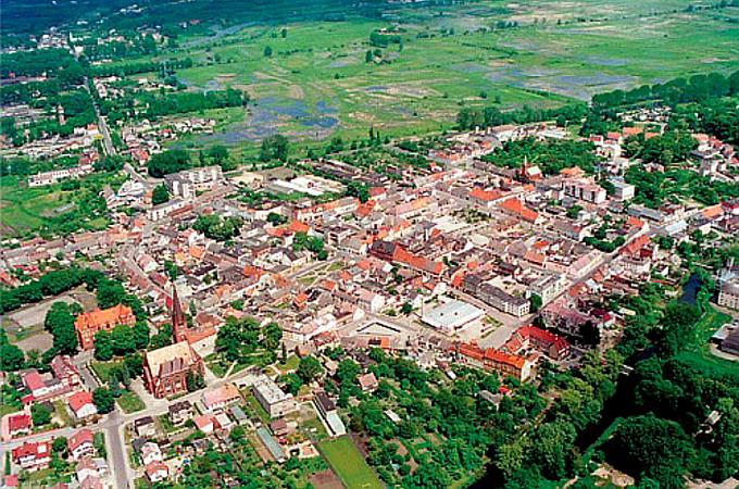 Drezdenko/Driesen -- Blick aufs Stadtzentrum um 2000