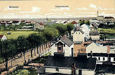 Driesen -- Stadtansicht um 1910
