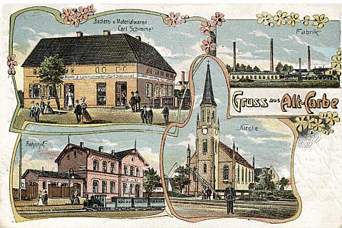 Alt-Karbe/Nm -- Gru&szlig;karte von um 1910