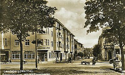 Landsberg/Warthe -- Blick in die Bahnhofsstra&szlig;e