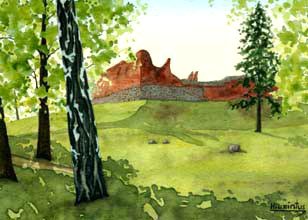 Hinterpommern -- Burgruine Alt-Draheim