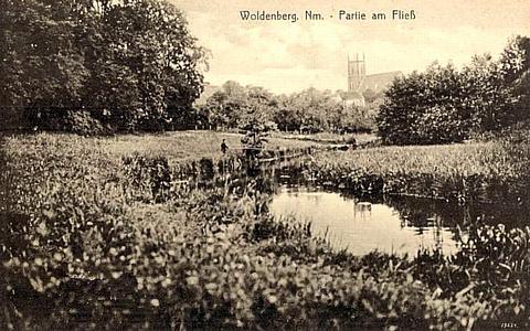 Woldenberg -- Am Flie&szlig; um 1910