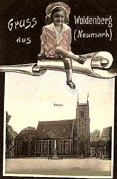 Woldenberg -- Gru&szlig;karte von um 1920