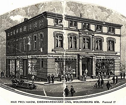 Woldenberg -- Eisenwarenhandlung Max Prochnow