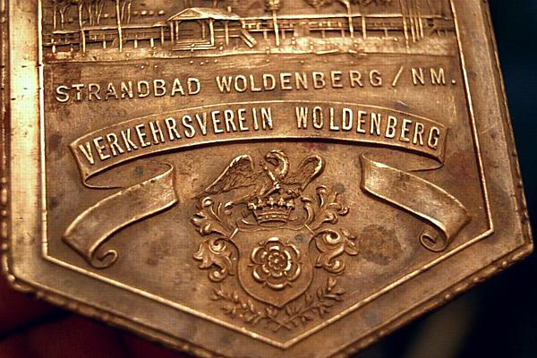 Woldenberg/Nm -- Plakette vom Verkehrsverein