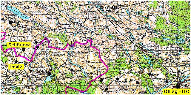 Evakuierung des OfLag II C im Jahr 1945
