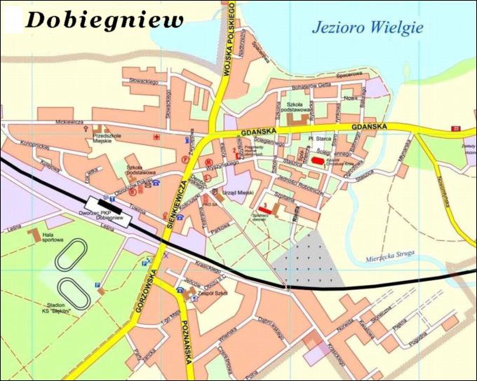 Dobiegniew-Stadtplan von 2006