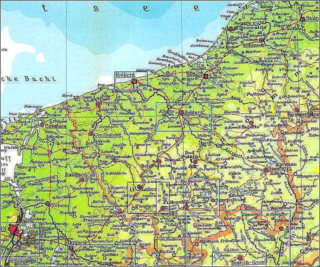 Pommern -- Links zu Kartenausschnitten