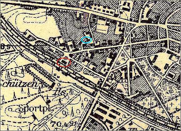 Woldenberg/Nm -- Plan des Bahnhofsviertel von um 1925