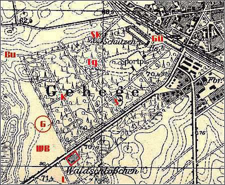 Woldenberg/Nm -- Plan des Geheges von um 1930